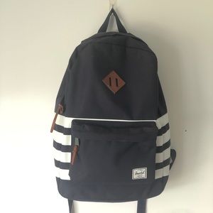 Navy and white Herschel Backpack